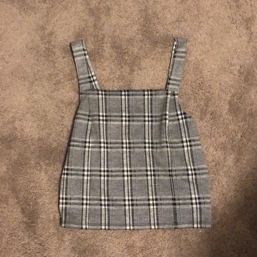 American Eagle Cropped Plaid Top
